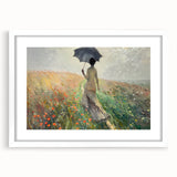 Abstract landscape wall art framed with a white mat, showcasing vibrant colors and dynamic shapes, perfect for modern home decor and artistic expression.