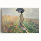 Stretched canvas wall art featuring a vibrant abstract landscape design with bold colors and dynamic shapes, perfect for modern home decor accents.