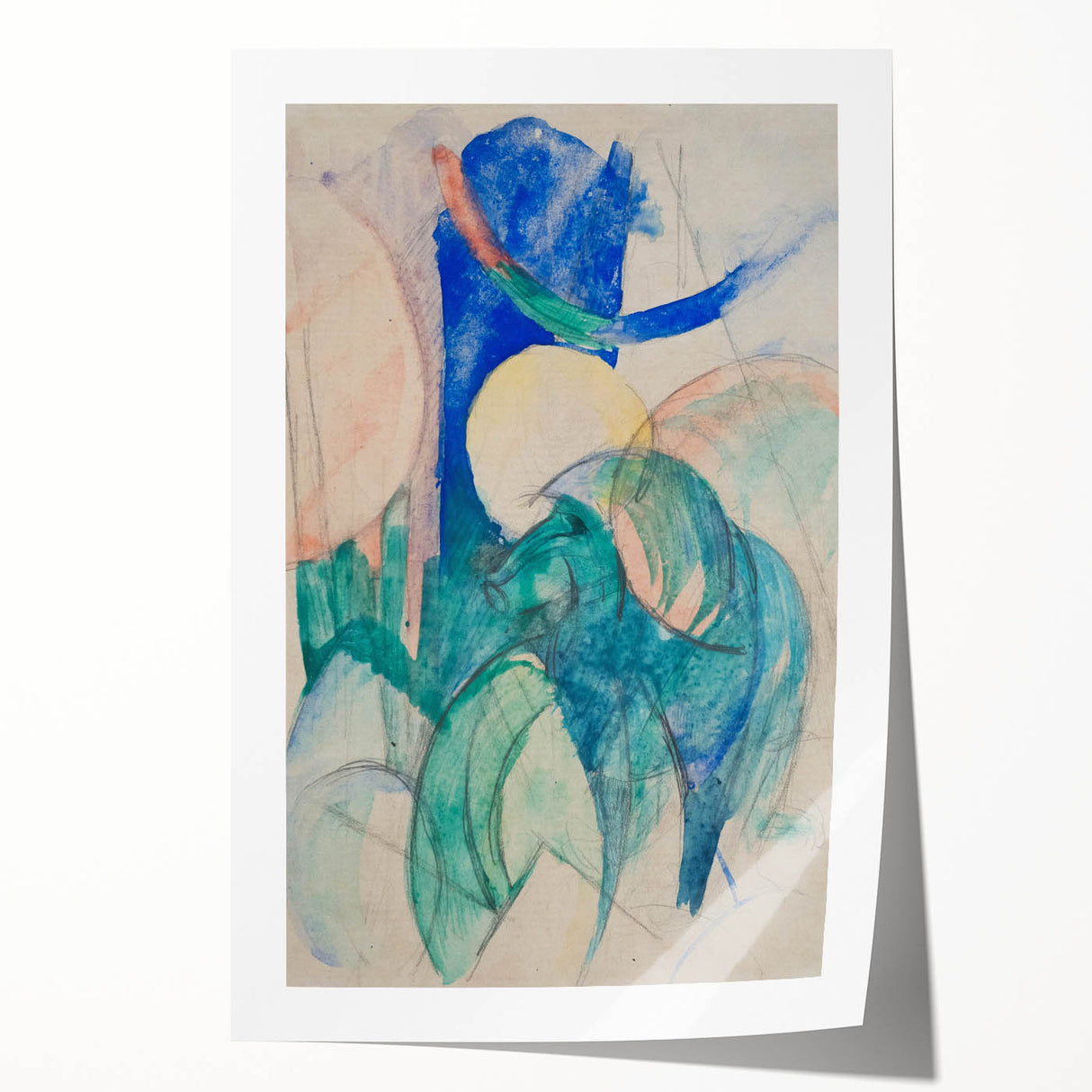 Franz Marc's Mandrill - Abstract Expressionist Animal Art Print
