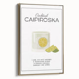 Framed canvas featuring a vintage poster of a black and gold landscape, ideal for bedroom wall art.