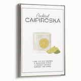 Landscape art painting of colorful drinks on black background, framed canvas, ideal for kitchen wall decor.