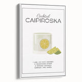 Vintage poster art featuring assorted colorful food and drink items on a large framed canvas, suitable for living room decor.