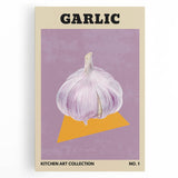 Large black and white canvas print of assorted fruits, ideal for kitchen wall art.