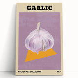 Black and white photo of assorted fruits on large stretched canvas, ideal for kitchen wall art.