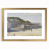 Port-en-Bessin by Seurat: Coastal Pointillist Impressionist Wall Art Print