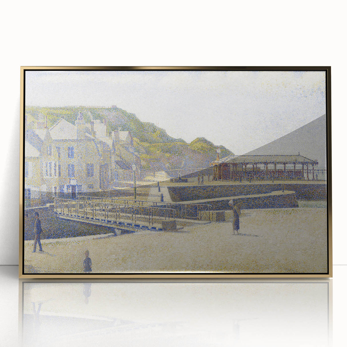 Port-en-Bessin by Seurat: Coastal Pointillist Impressionist Wall Art Print