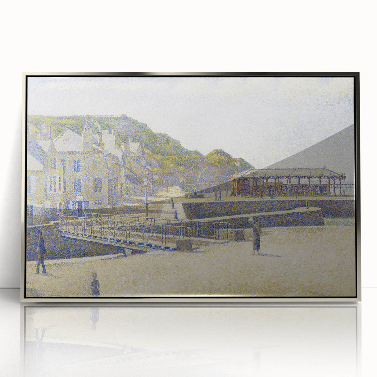 Port-en-Bessin by Seurat: Coastal Pointillist Impressionist Wall Art Print