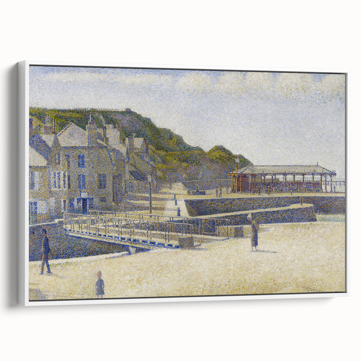 Port-en-Bessin by Seurat: Coastal Pointillist Impressionist Wall Art Print