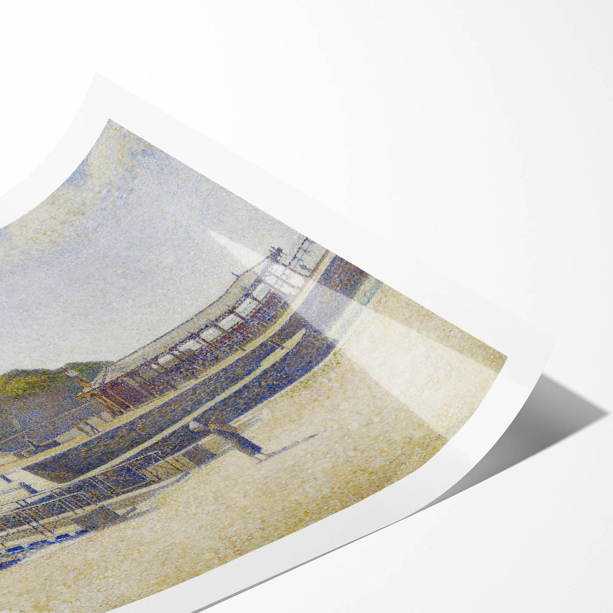 Port-en-Bessin by Seurat: Coastal Pointillist Impressionist Wall Art Print
