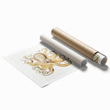 Vintage Octopus Illustration - Modern Wall Art with Marine Life Charm