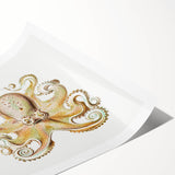 Vintage Octopus Illustration - Modern Wall Art with Marine Life Charm