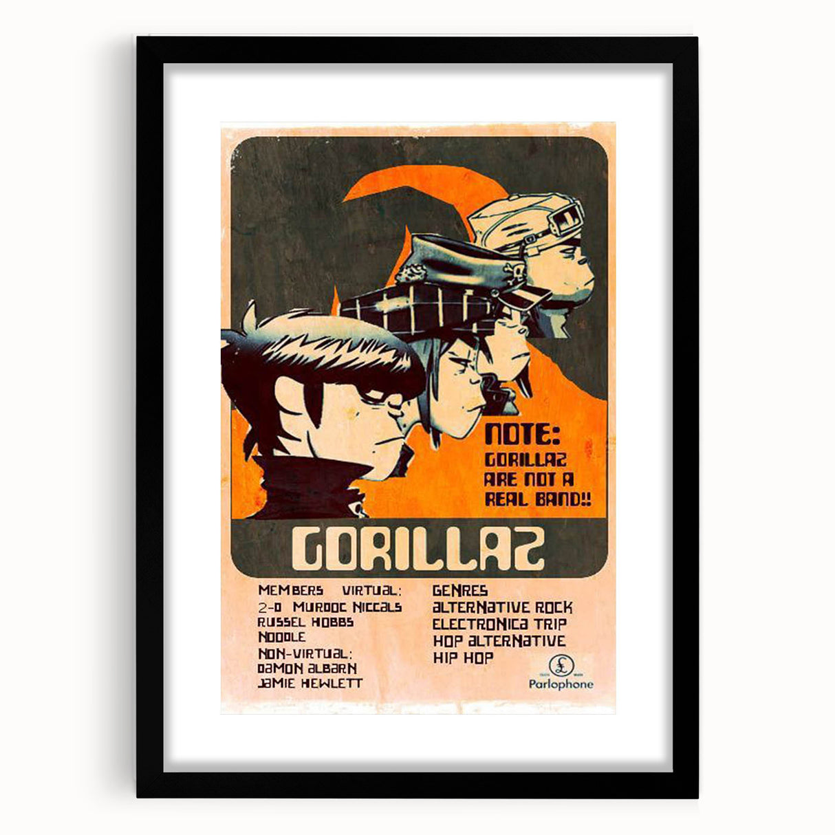 Gorillaz Retro Wall Art – Vintage Prints for Alternative Music Fans