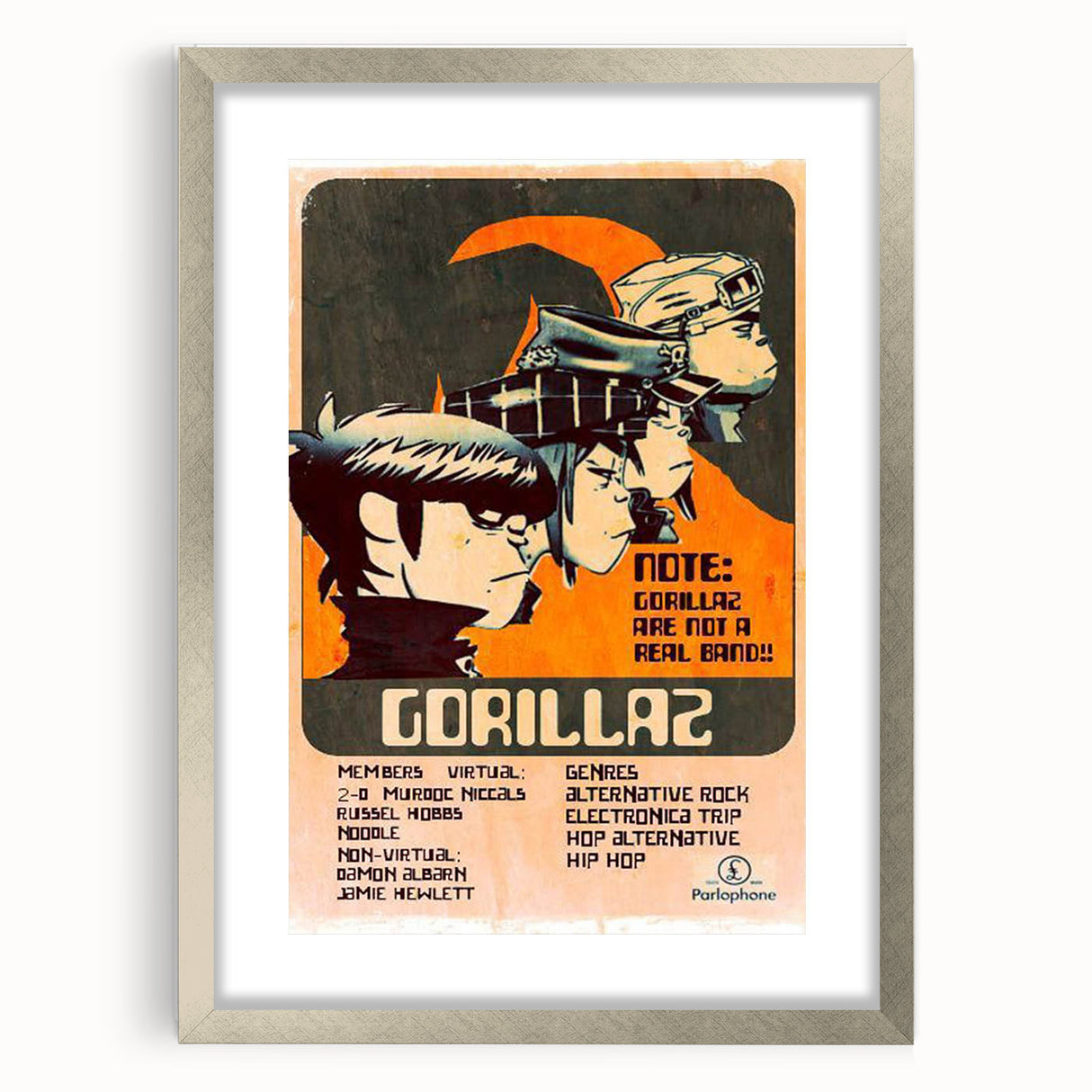 Gorillaz Retro Wall Art – Vintage Prints for Alternative Music Fans