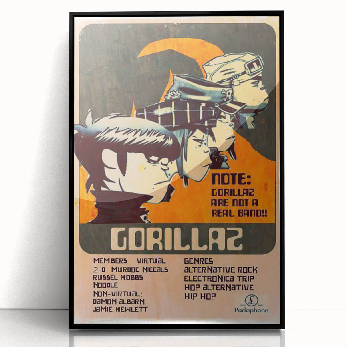 Gorillaz Retro Wall Art – Vintage Prints for Alternative Music Fans