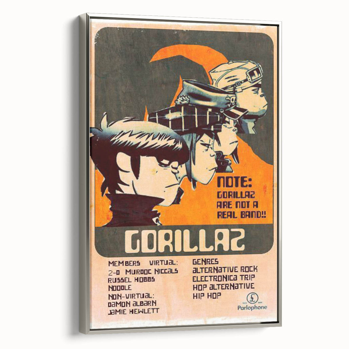 Gorillaz Retro Wall Art – Vintage Prints for Alternative Music Fans