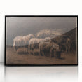 Realism Art Prints - Sheep in Stable by Rosa Bonheur Rustic Animal Art