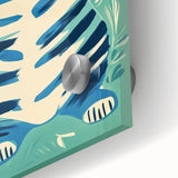 Playroom Wall Art – Fun Blue Cat Illustration for Kids' Decor