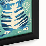 Playroom Wall Art – Fun Blue Cat Illustration for Kids' Decor