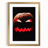 Extra large abstract art print featuring textured fall colors in a gold frame, ideal for living room decor.