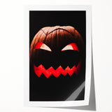 Extra large rolled print featuring a fall-themed floral design in warm orange tones, ideal for dining room wall art.