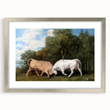 Bulls Fighting by George Stubbs - Romanticism Art Print on Canvas