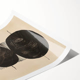 Framed Dining Room Prints – Black & Beige Minimalist Wall Art