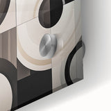 Modern Monochrome Geometric Living Room Wall Art – Canvas Print