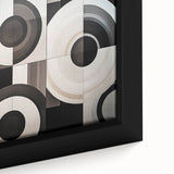 Modern Monochrome Geometric Living Room Wall Art – Canvas Print