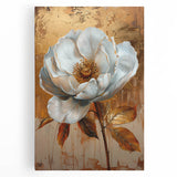 Abstract floral wall art on stretched canvas showcasing vibrant colors, intricate patterns, and a modern aesthetic, perfect for enhancing contemporary decor.