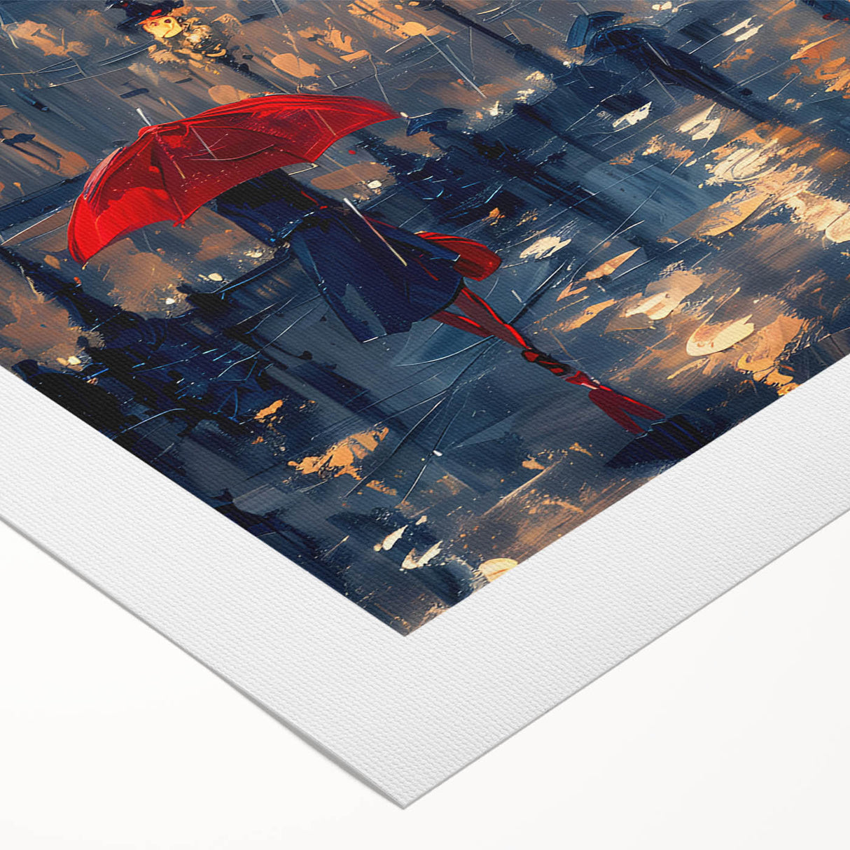 Abstract landscape wall art on rolled canvas, showcasing vibrant colors and dynamic shapes, ideal for enhancing modern decor and artistic spaces.