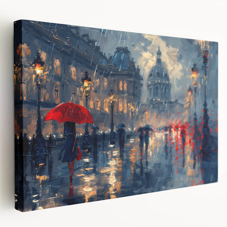 Abstract landscape wall art on stretched canvas, showcasing vibrant colors and fluid shapes, ideal for enhancing modern interior decor.