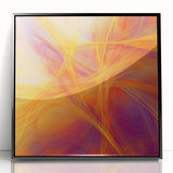 Colorful Abstract Wall Art – Yellow, Orange, and Violet Light Flow