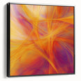 Colorful Abstract Wall Art – Yellow, Orange, and Violet Light Flow