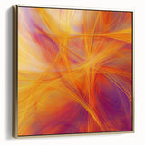 Colorful Abstract Wall Art – Yellow, Orange, and Violet Light Flow