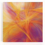 Colorful Abstract Wall Art – Yellow, Orange, and Violet Light Flow