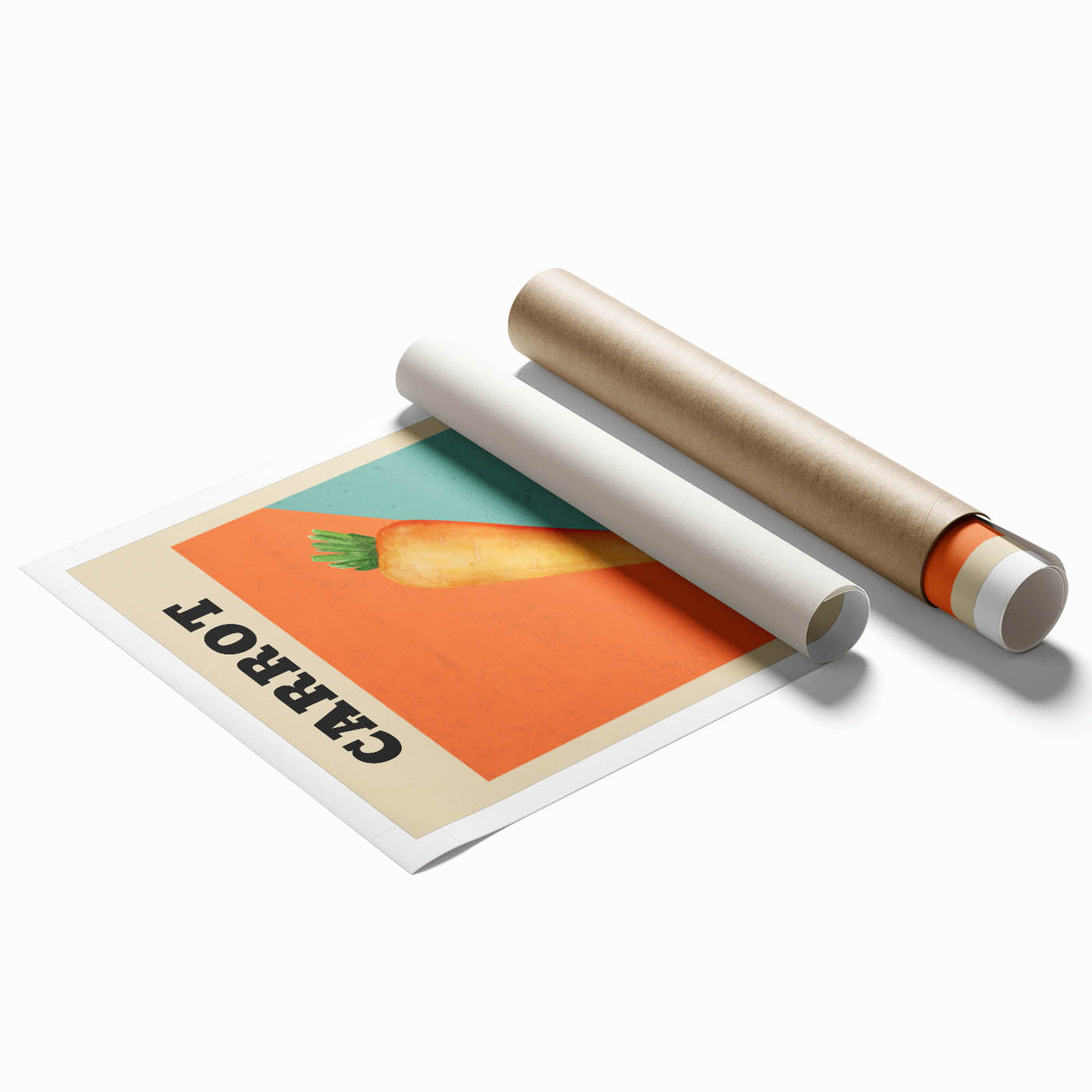 Extra large rolled print featuring assorted fruits in vibrant colors, ideal for classy bathroom wall art.