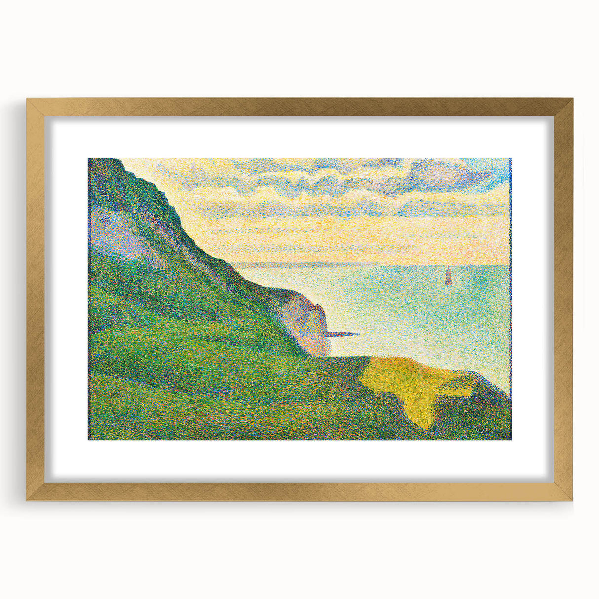 Seascape at Port-en-Bessin by Seurat: Coastal Impressionist Wall Art