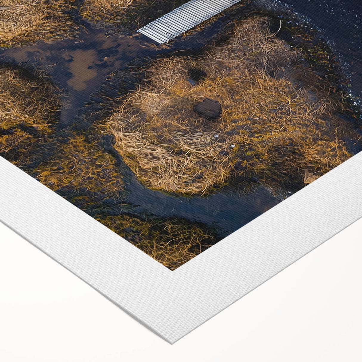 Landscape bridge printed on rolled canvas, showcasing intricate details and vibrant colors, ideal for home decor. Packaged securely in a durable tube for shipping.