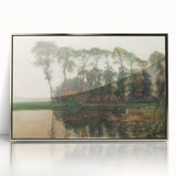 Farmstead Reflections: Modern Wall Art with Nature's Serenity