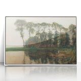 Farmstead Reflections: Modern Wall Art with Nature's Serenity