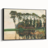 Farmstead Reflections: Modern Wall Art with Nature's Serenity