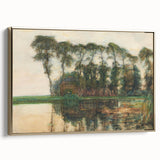 Farmstead Reflections: Modern Wall Art with Nature's Serenity