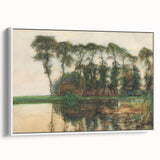 Farmstead Reflections: Modern Wall Art with Nature's Serenity