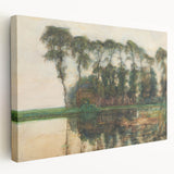 Farmstead Reflections: Modern Wall Art with Nature's Serenity