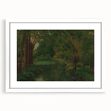 Realism Art Prints - Brook in a Clearing by Gustave Courbet Nature Scene