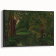 Realism Art Prints - Brook in a Clearing by Gustave Courbet Nature Scene