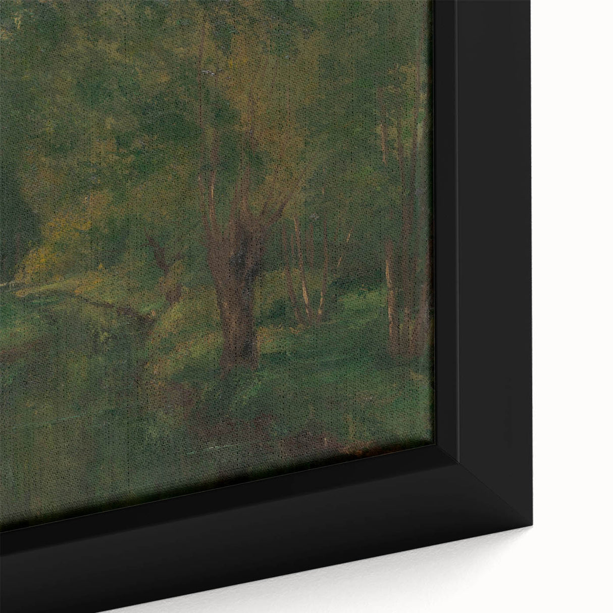 Realism Art Prints - Brook in a Clearing by Gustave Courbet Nature Scene