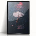 Large abstract wall art featuring autumnal colors on acrylic in a black frame, perfect for modern living room decor.
