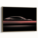 Futuristic Car Silhouette Wall Art – Dynamic Red Motion Photography