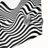 Black & White Optical Illusion Wall Art - Modern Bedroom Decor